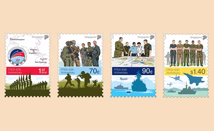 SingPost issues stamps to commemorate 50 years of Five Power Defence Arrangements (FPDA)
